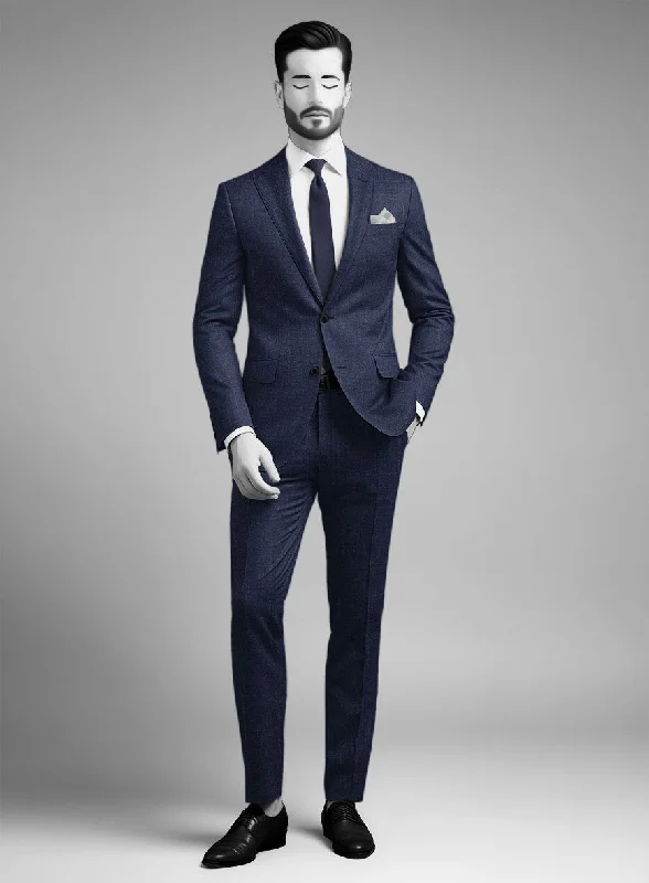 Napolean Ricci Brandy Blue Wool Suit