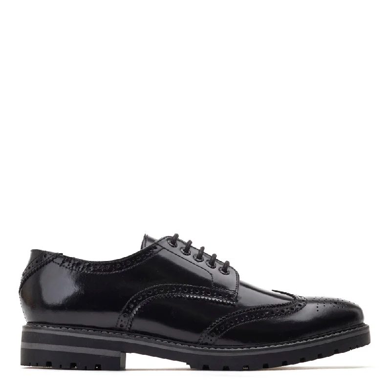 Chic Edge Gibbs Hi Shine Brogue Shoes