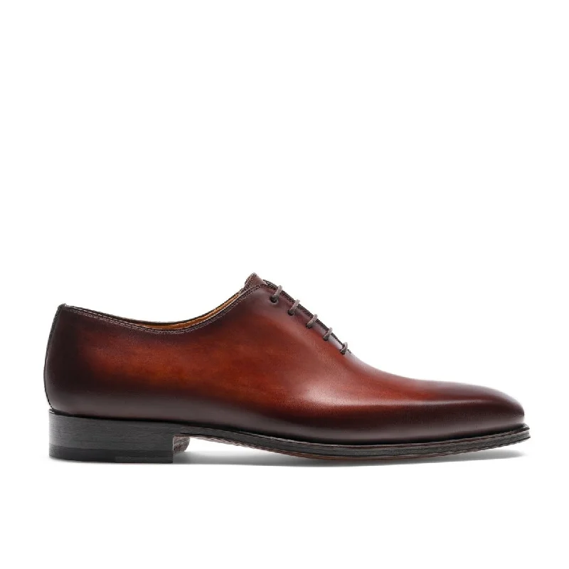 Opulent Design Magnanni 20702 Crucero Men's Shoes Cognac Calf-Skin Leather Whole-cut Oxfords (MAGS1045)