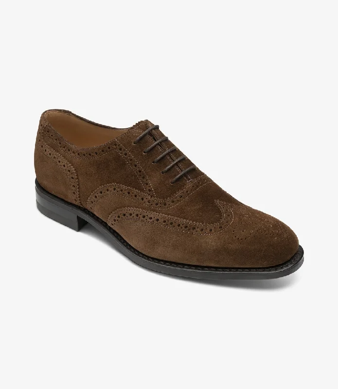 Urban Edge LOAKE 302 Premium Brogue Shoe - Brown Suede