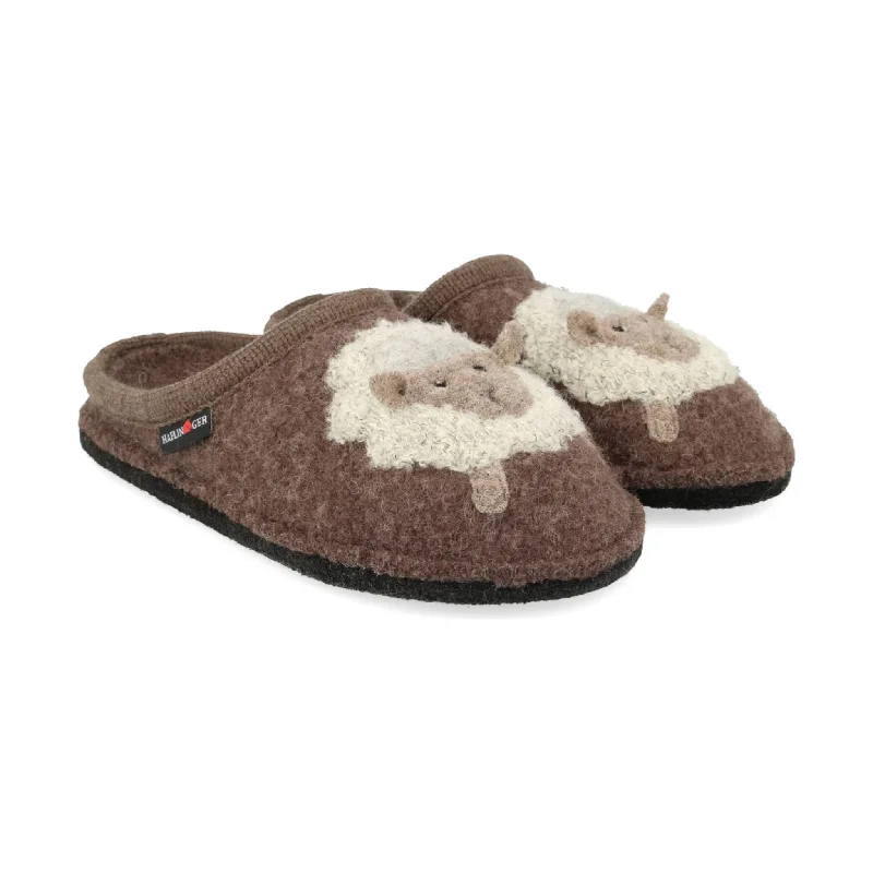 Luxe Influence Haflinger Lamby Slippers - Brown