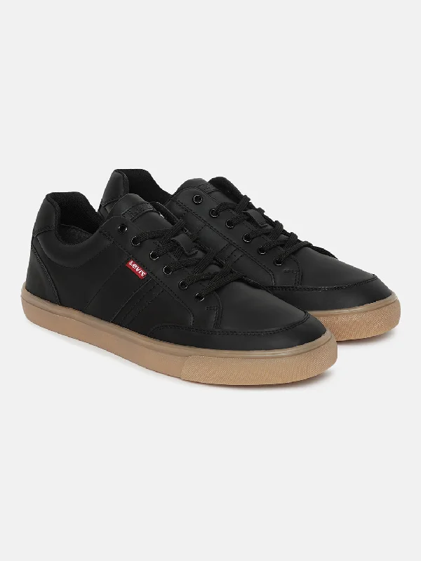 Sleek Sophistication Men's Black Colorblock Shoes