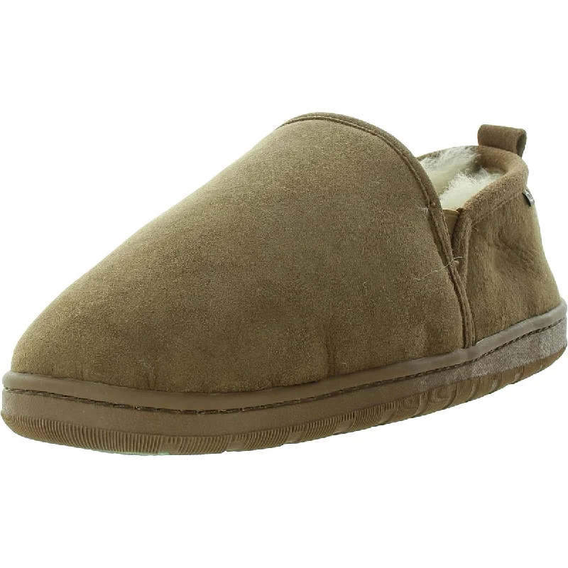 Luxe Craftsmanship Doubleface Romeo Mens Fleece Lined Suede Loafer Slippers