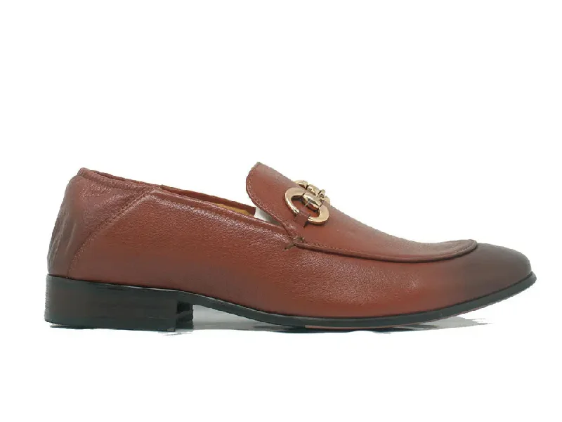 Luxe Elements KS525-305 Soft Leather Casual Buckle Loafer/Mule