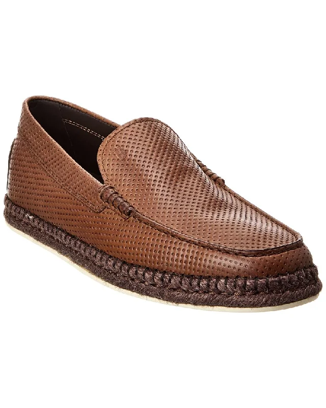 Couture Look TOD's Embossed Leather Moccasin