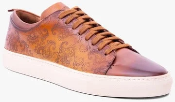 Subtle Glamour Barker Paisley Sneakers - Cedar Hand Painted