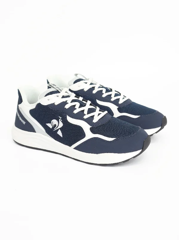 Glam Touch Men's Brand Logo Embroidered Sneakers,Navy