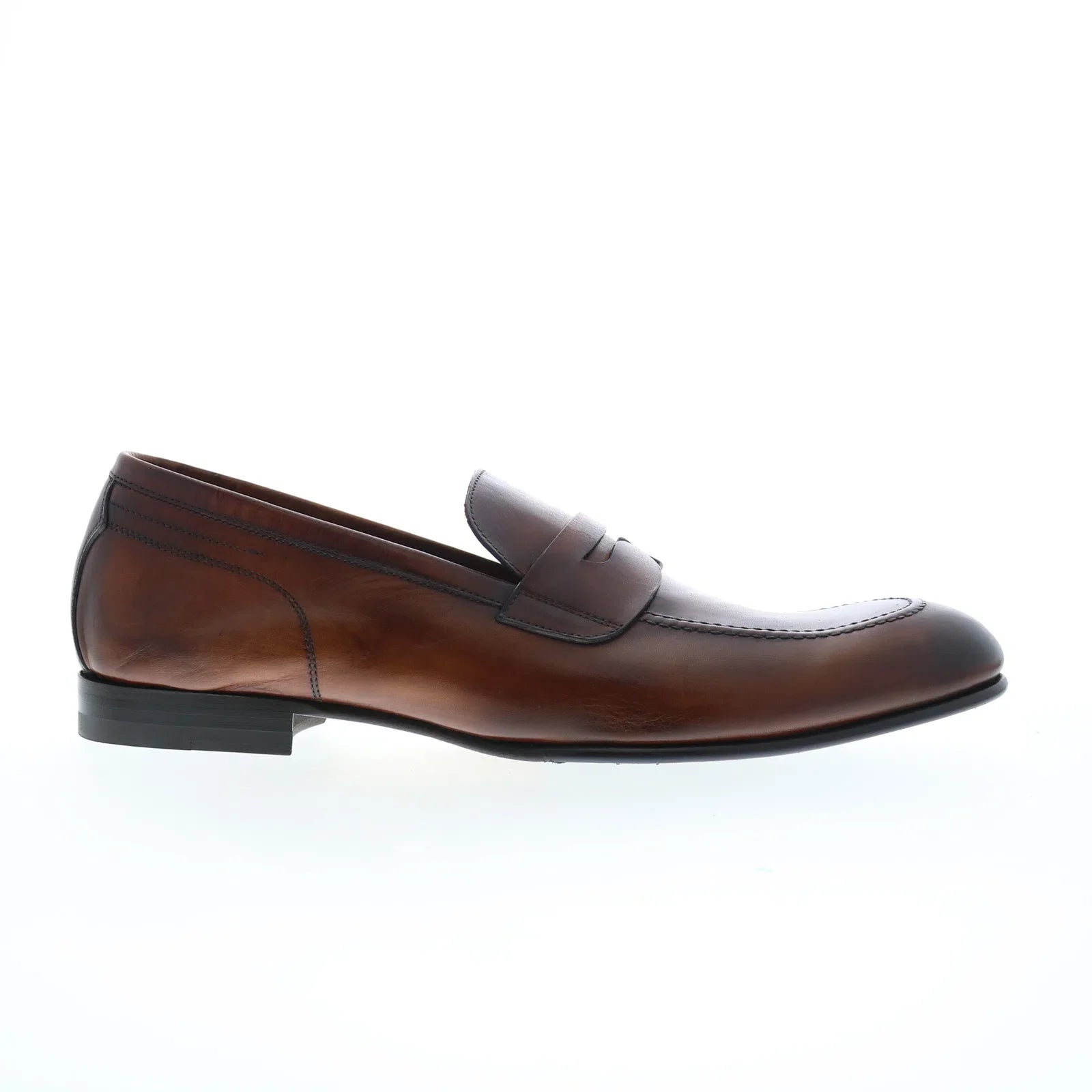 Street Style Di Bianco Agata Sella Mens Brown Leather Loafers & Slip Ons Penny Shoes