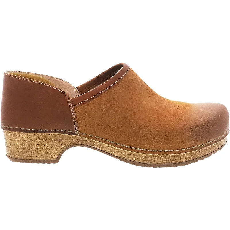 Soft Texture Women's Dansko Brenna Tan Burnished Suede