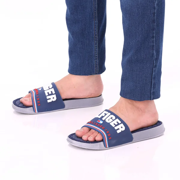 Minimal Statement Blue Soft Slippers for men