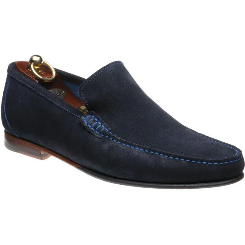 Polished Look LOAKE Nicholson Moccasin shoe - Navy Suede