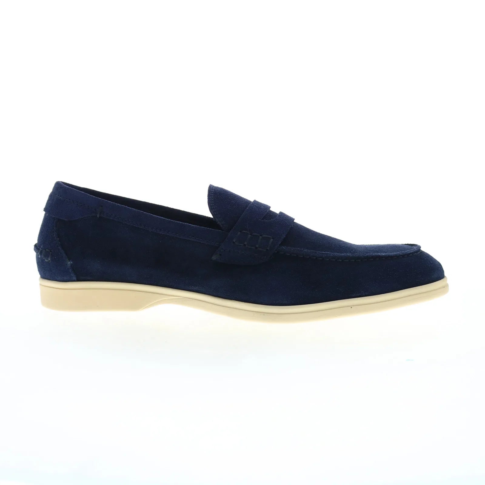 Couture Look Di Bianco Procida Penny Cashmere 266 Mens Blue Loafers & Slip Ons Penny Shoes