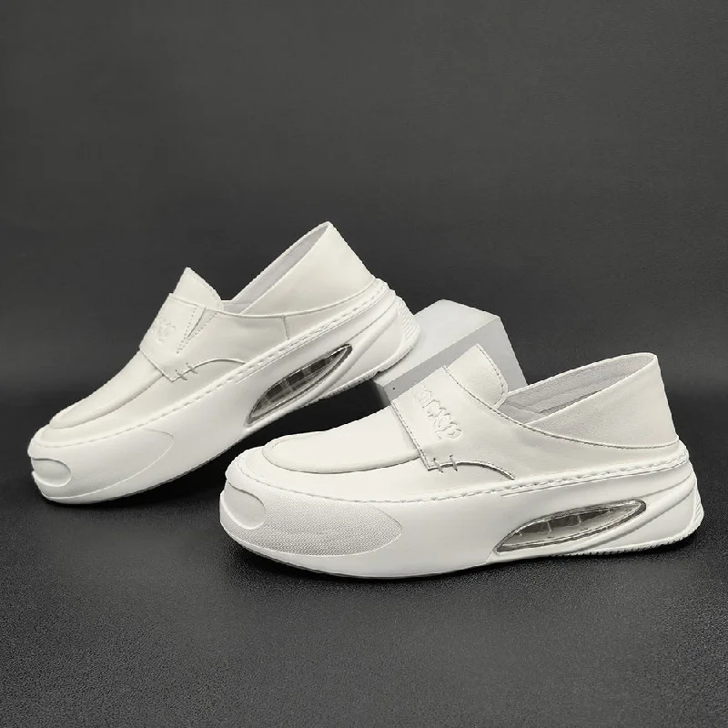 Luxury Touch Men Casual Minimalist Leather Thick Soled Loafers