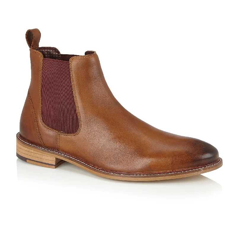 Striking Patterns Hamilton Chelsea Boot Chestnut