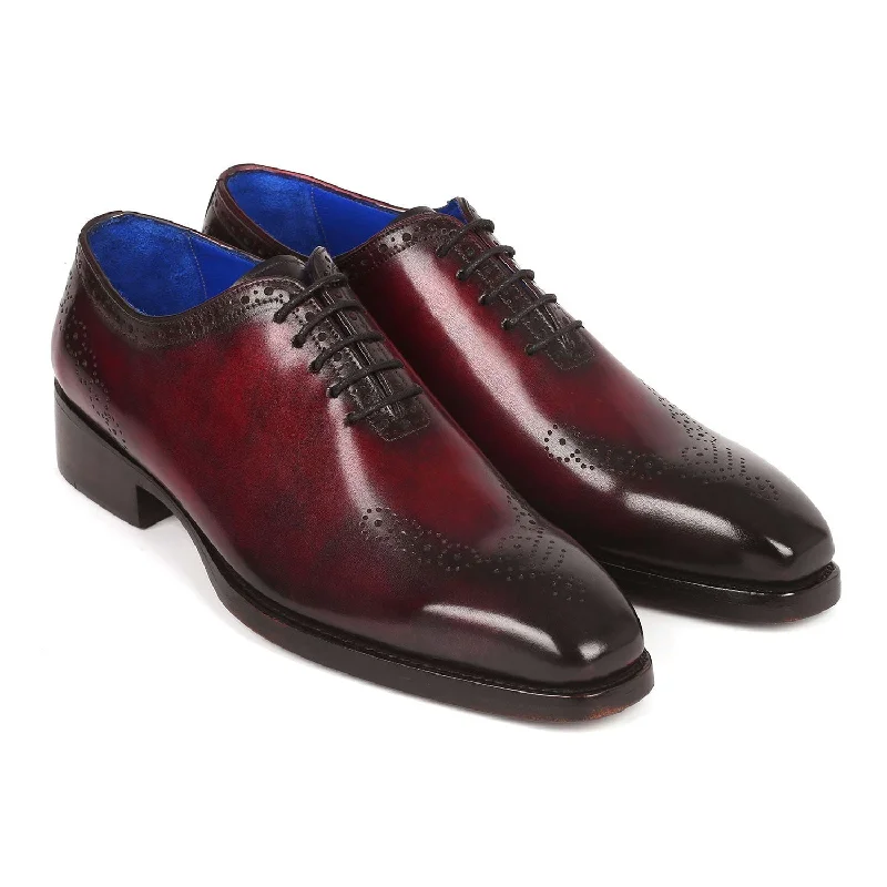 Refined Details Paul Parkman 7614-BRD Men's Shoes Bordeaux Calf-Skin Leather Goodyear Welted Dress Oxfords (PM6328)