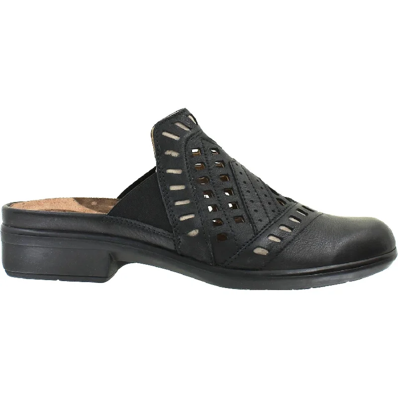 Elevated Design Women's Naot Sharkia Soft Black Leather/Stone Nubuck