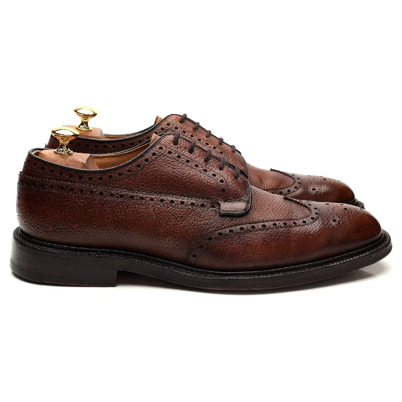 High Impact 'Brookland' Brown Grain Leather Derby Brogue UK 9.5 F
