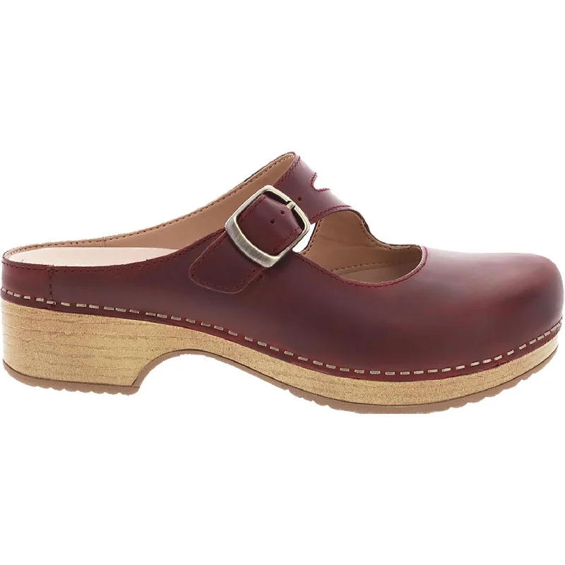 Elegant Accents Women's Dansko Britney Red Oiled Pull Up Leather