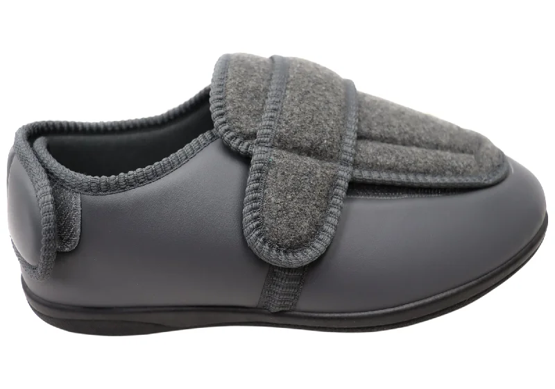 Dynamic Patterns Homyped Mens Arnold Outdoor Adjustable Strap Extra Extra Wide Slippers