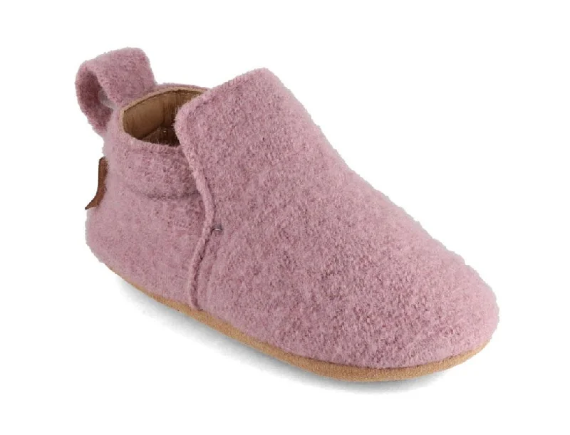 Luxury Touch HAFLINGER Baby Slippers 'Hafli', rosewood