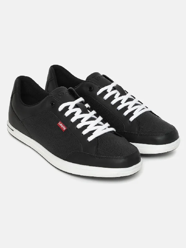 Elegant Patterns Men's Black Solid Shoes