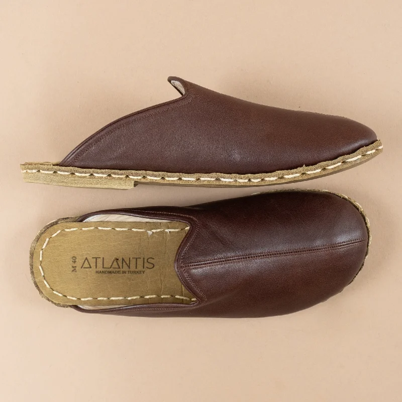 Eye-Catching Style Men's Cafe Noir Barefoot Slippers