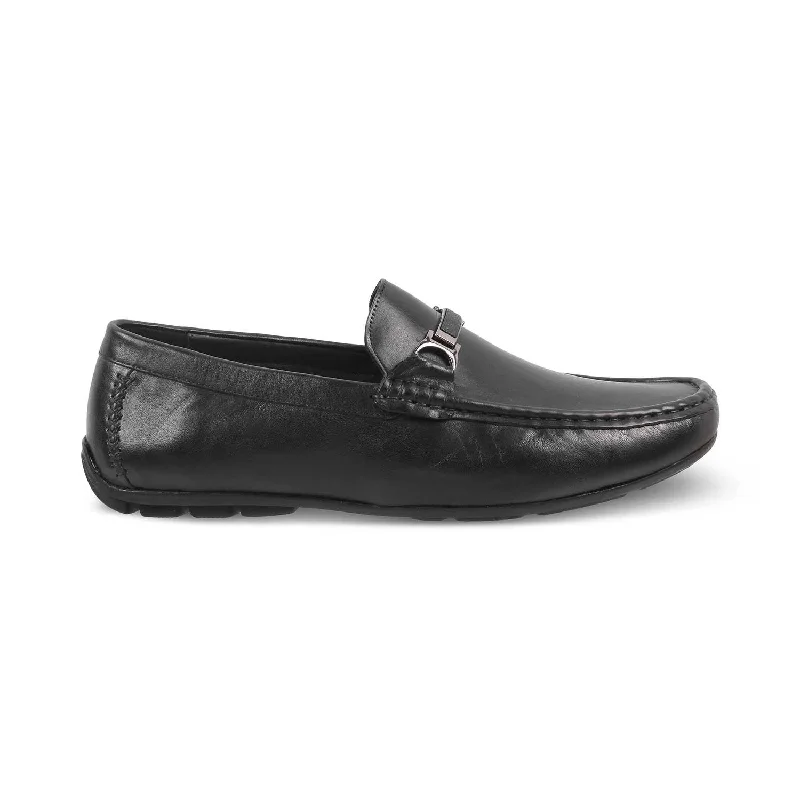 Minimal Statement The Cegold Black Men's Leather Driving Loafers Tresmode