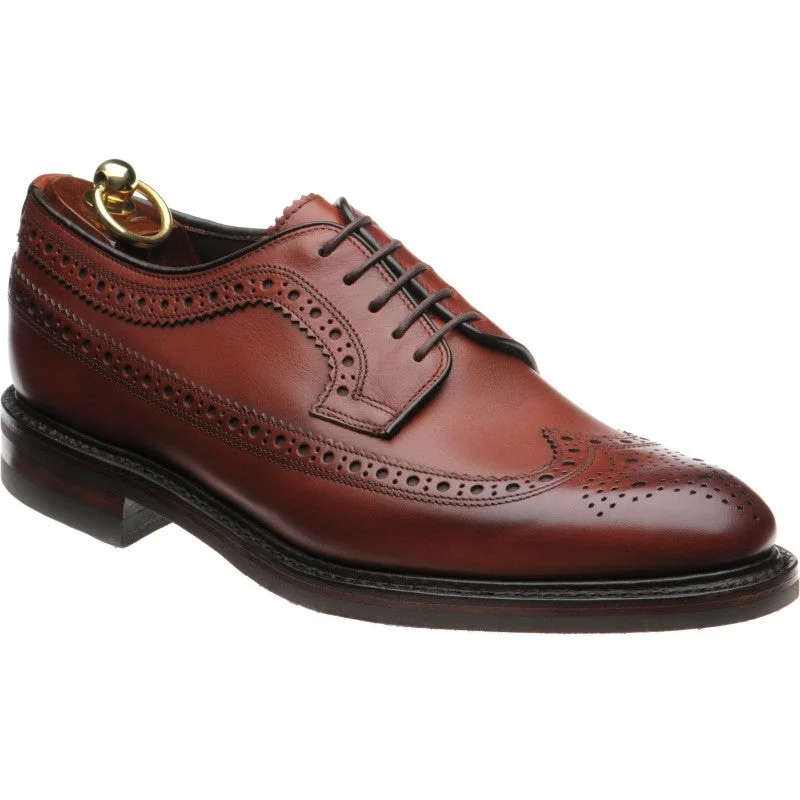 Aesthetic Appeal LOAKE - Birkdale Brogue Derby shoe - Conker Burnished calf