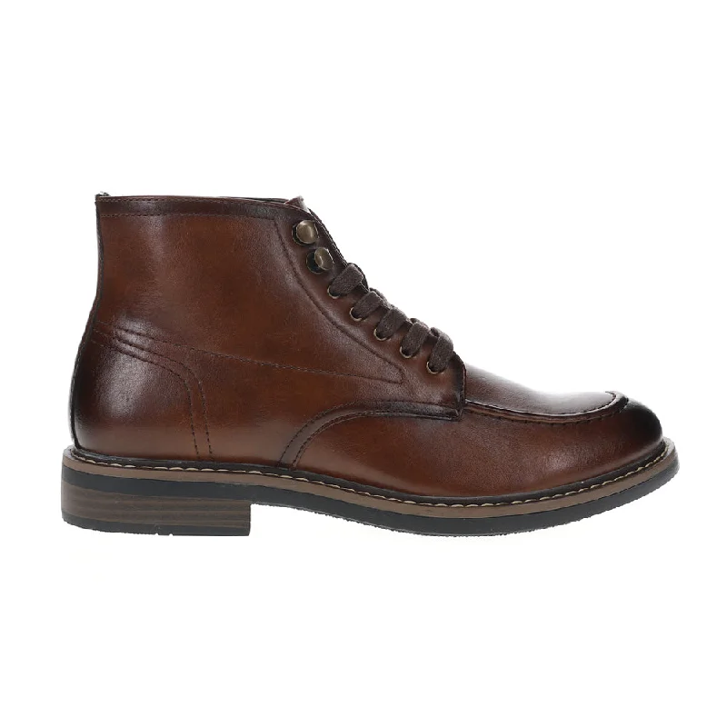 Vintage Style Burnished Lace Up Dress Boots