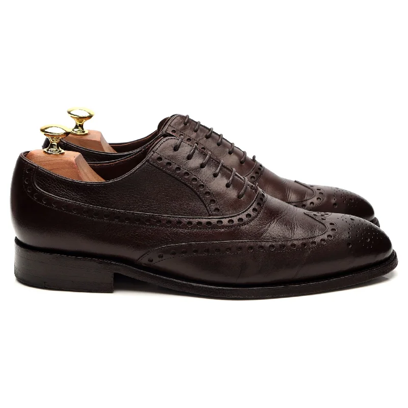 Elevated Design 'Flore' Dark Brown Leather Oxford Brogue UK 7.5 G
