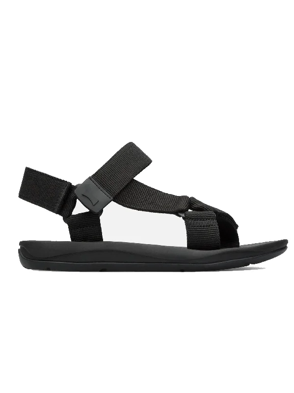 Elegant Patterns Men's Plain Sandals,Black
