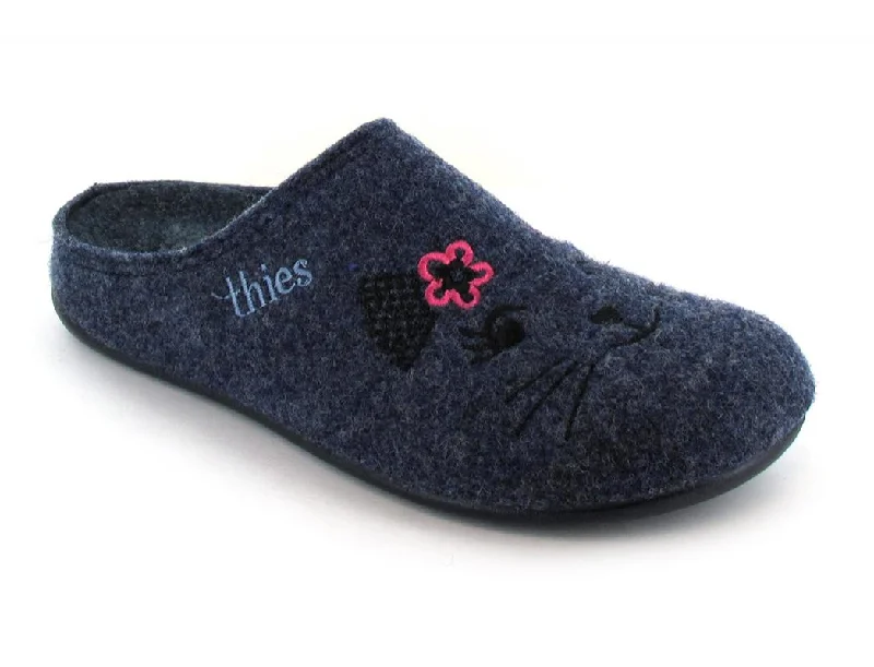 Couture Look THIES Slipper | Cat Fieltro, Marinojas