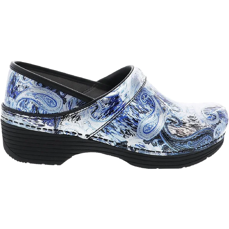 Timeless Allure Women's Dansko LT Pro Silver/Blue Paisley Patent
