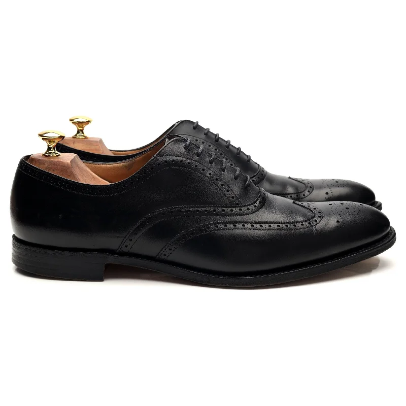 Luxury Aesthetic 'Berlin' Black Leather Oxford Brogue UK 11 F