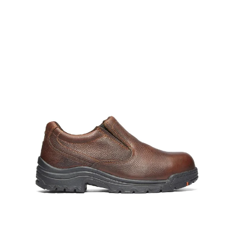 Fashion Icon Titan Alloy-Toe Slip-On Work Shoe Light Brown