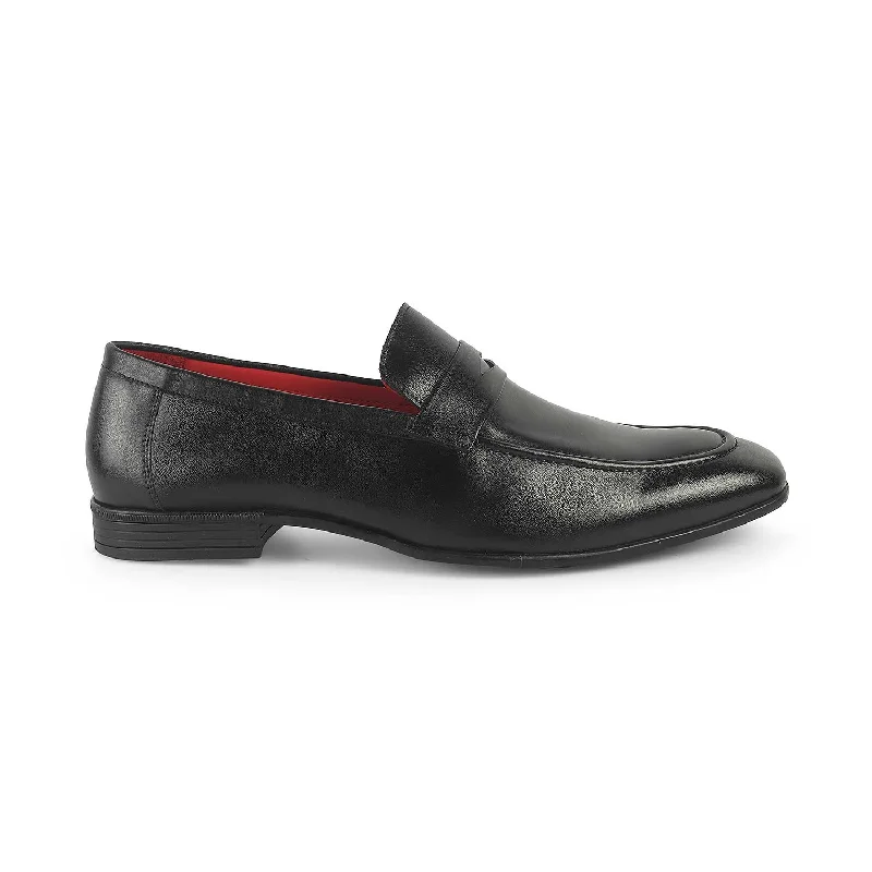Street Style Tresmode Hawk Black Men's Leather Penny Loafers