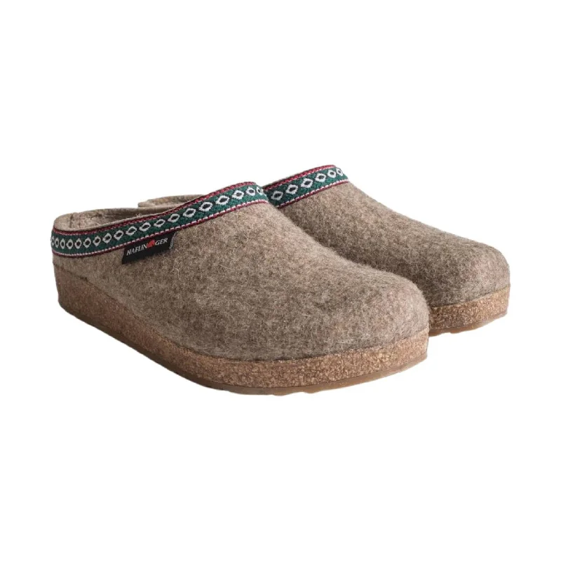 Monochrome Appeal Haflinger Classic Wool Grizzly Clog - Earth
