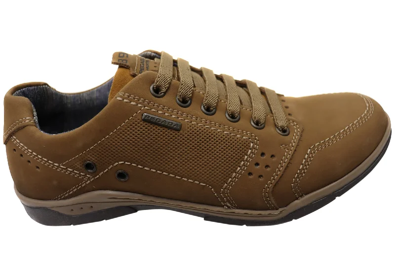 Bold Detailing Pegada Manic Mens Leather Slip On Casual Shoes Made In Brazil