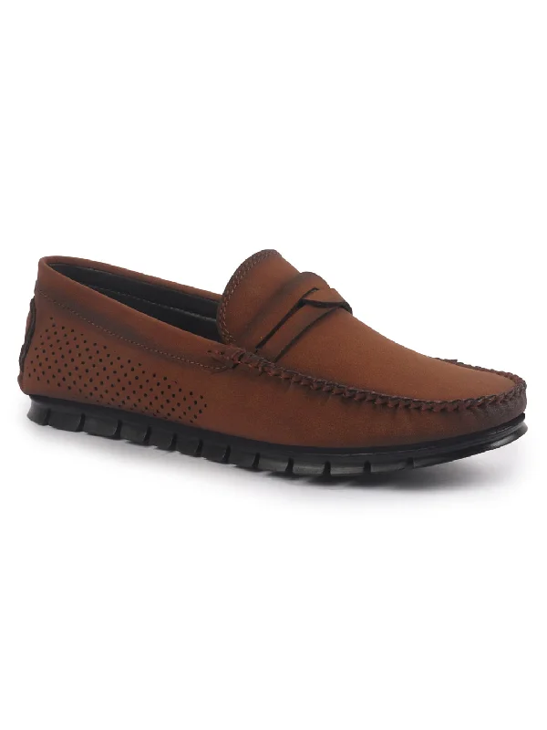 Dynamic Patterns Men Suede Caual Slip-On Shoe Driving Loafers Anti Skid Sole Breathable with Memory Cushioned Insole
