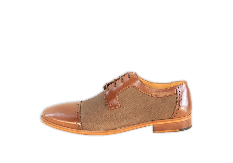 Striking Patterns Men's Octavian Shoe In Brushed Apricot