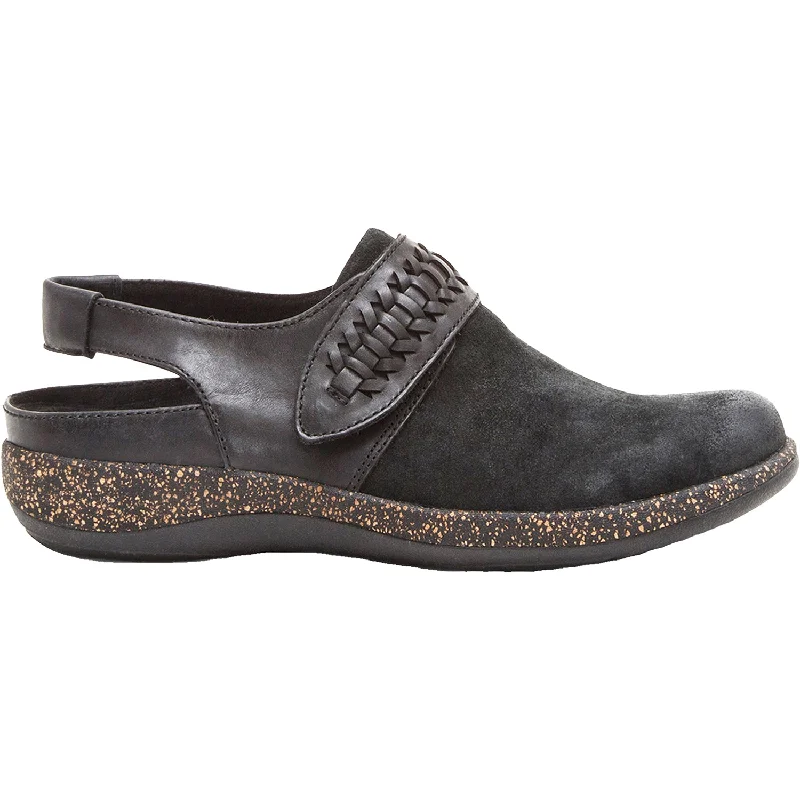 Classy Aesthetic Women's Aetrex Leni Black Leather/Nubuck
