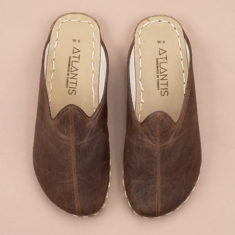 Sleek Structure Men's Coffee Barefoot Slippers