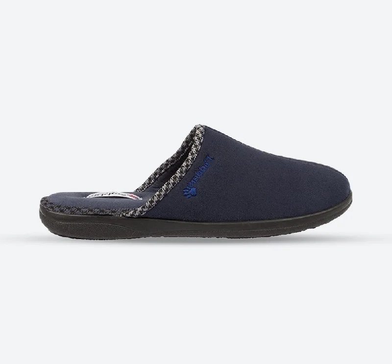 Parisian Charm Mens Wide Fit Padders Luke Mule Slippers