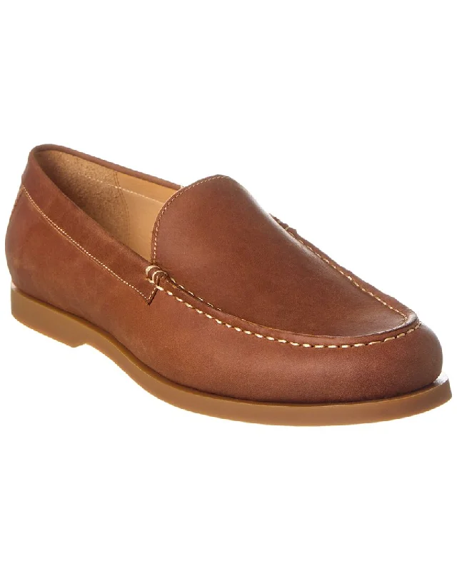 Graceful Charm Brass Mark Trail Leather Loafer