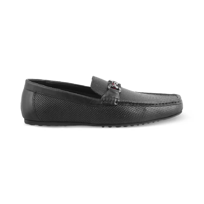 Glam Touch The Cedrive Black Men's Driving Loafers Tresmode