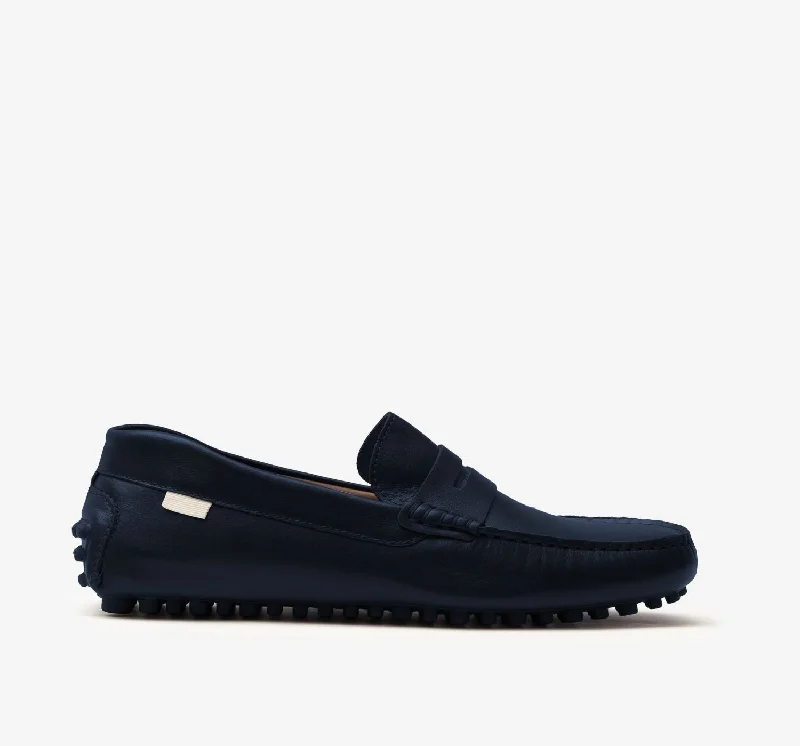 Minimal Statement Driver | Navy Leather