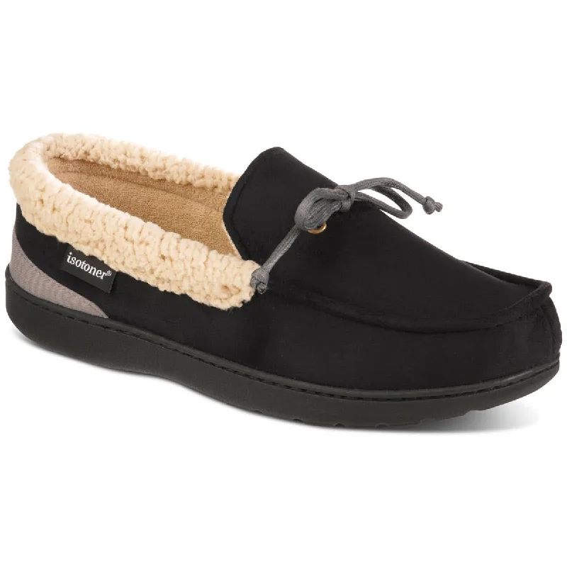 Luxury Aesthetic Isotoner Mens Vincent Faux Suede Memory Foam Moccasin Slippers