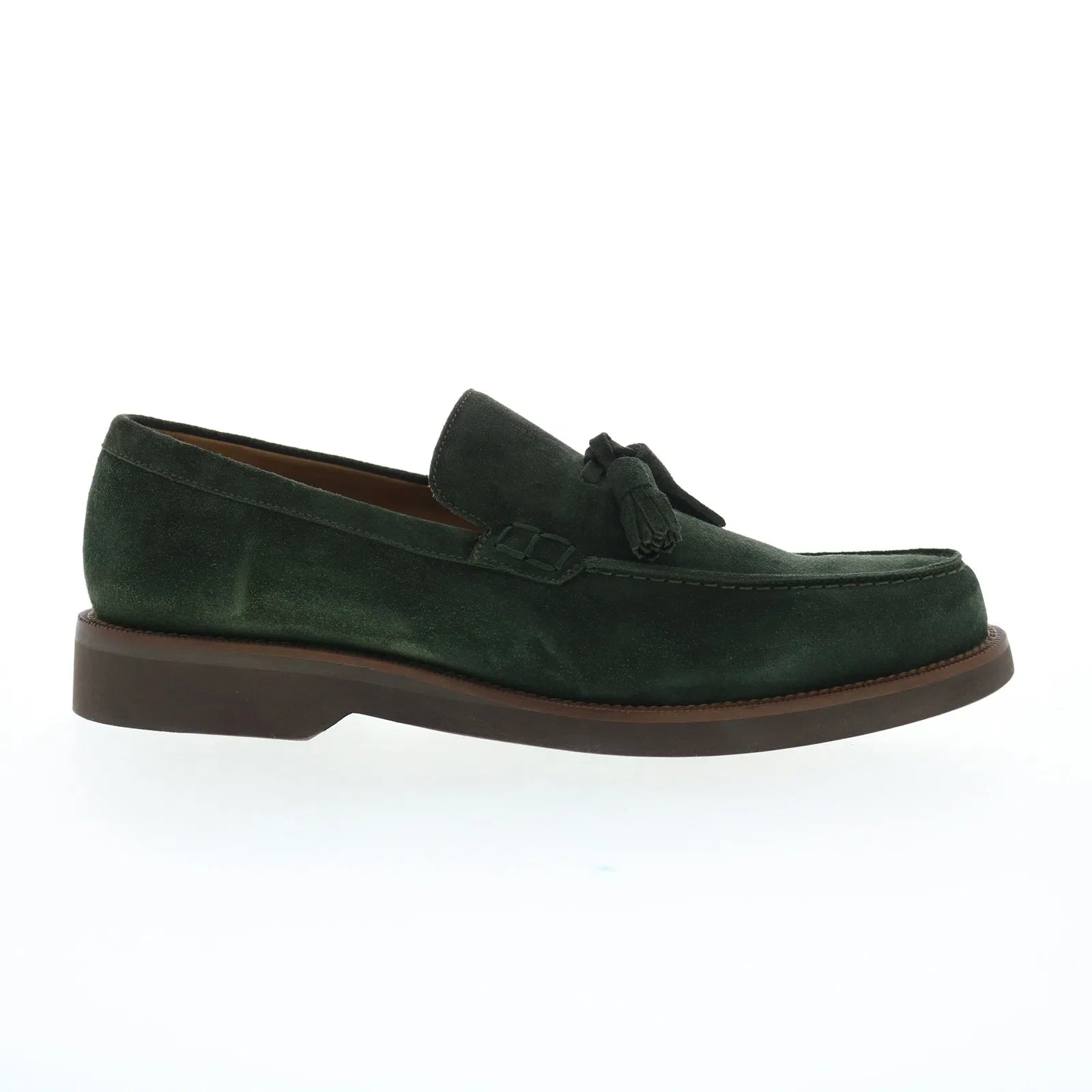 Artful Design Pastori by Di Bianco Gordian Suede Mens Green Loafers & Slip Ons Shoes
