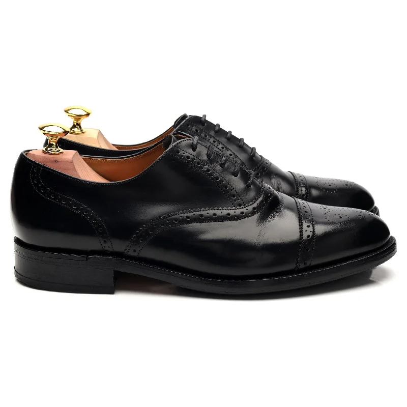 Stylish Accent 'Alfred' Black Leather Oxford Brogue UK 7.5 G