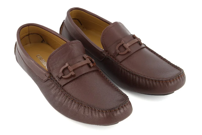 Chic Minimalism Portofino Driving Loafers - Brown